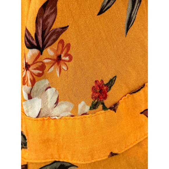 Farm Rio Anthropologie Wrap Maxi Dress Boho Floral Resort Western Glam L Petite - Picture 14 of 15